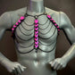 Aphrodite Fire Harness in schwarz-pink, stylisch und kraftvoll, energisch und selbstbewusst