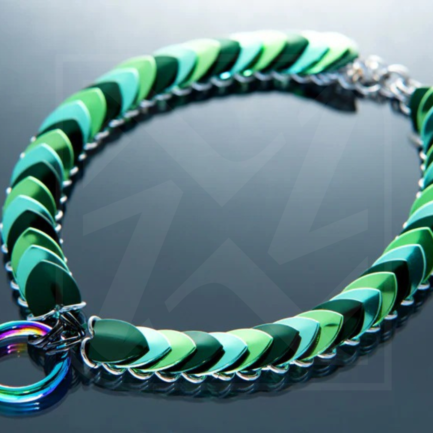 Choker No. 1 – Eloxierte Aluminium Schuppen