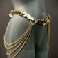 Aphrodite Desire Belt gold, Gold Farbe, elegante Ketten- und Plattendetails, sinnlich und luxuriös