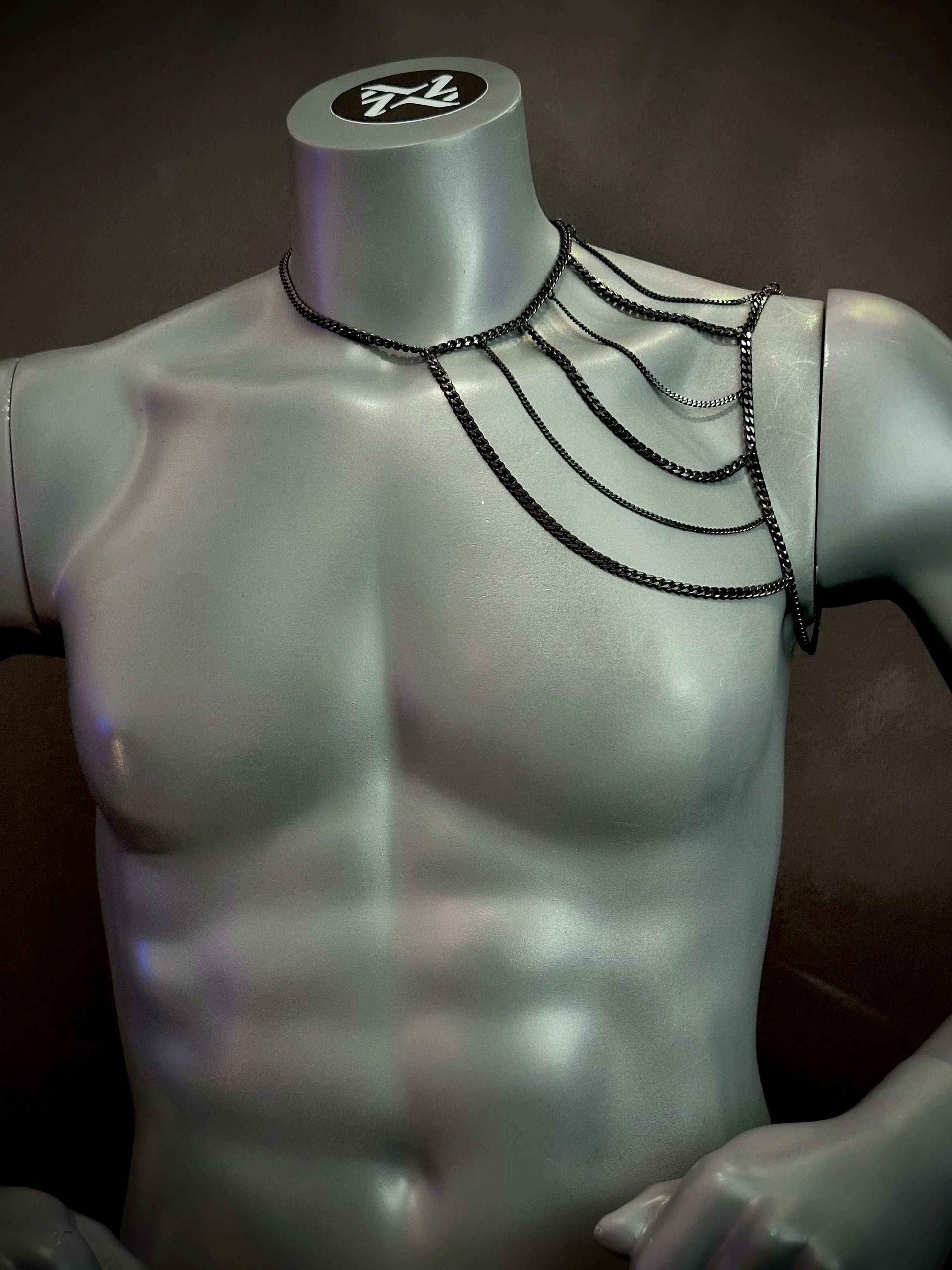 Wing Bodychain – Asymmetrical Luxury Stainless Steel Body Jewelry