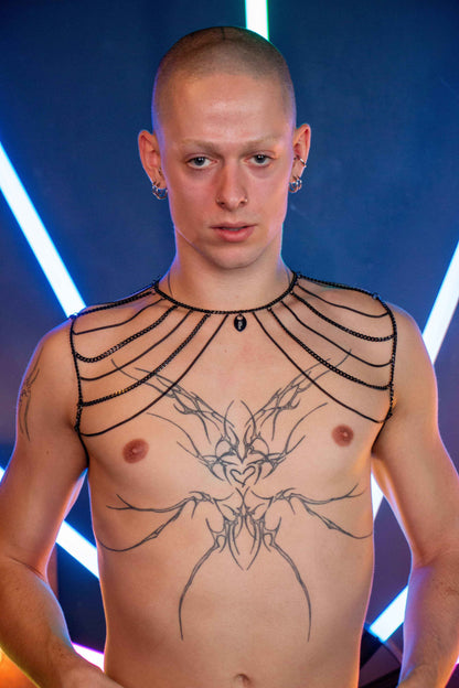 Phoenix Bodychain – Symmetrical Stainless Steel