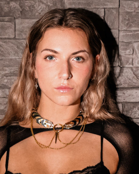 Scale Chain Choker gold silver black