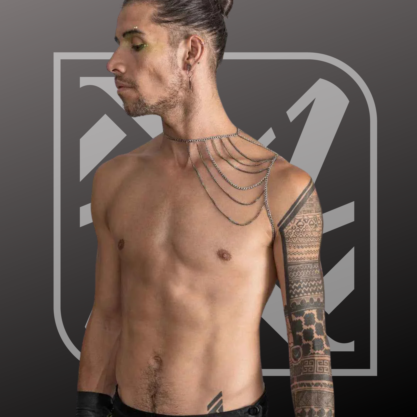 Wing Bodychain – Asymmetrical Stainless Steel Jewelry