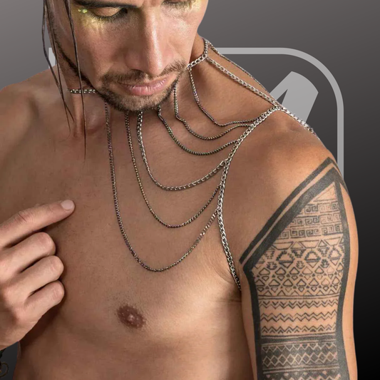 Wing Bodychain – Asymmetrical Stainless Steel Jewelry