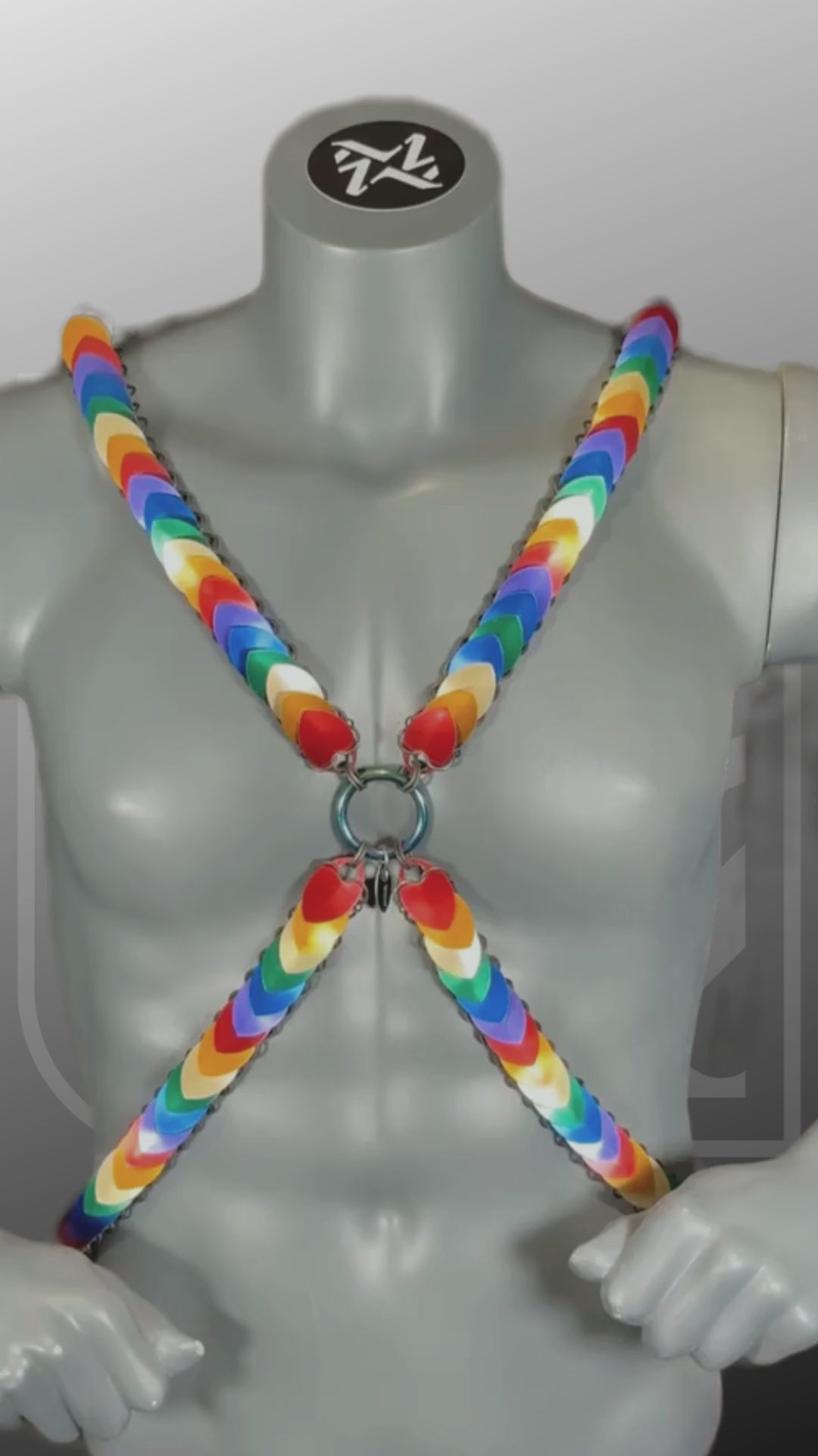 Regenborgen Harness im Video von allen seiten zu sehen