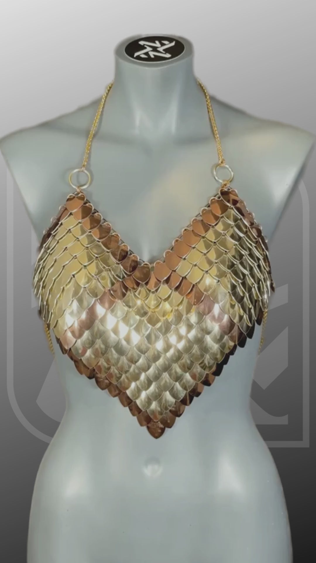 Video Diana Top, Gold Bronze